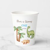 Gobelets En Papier Fête d'anniversaire Dino-mite (Recto)