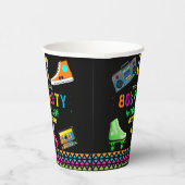 Gobelets En Papier Fête d'anniversaire du cool Neon 80 (Droite)