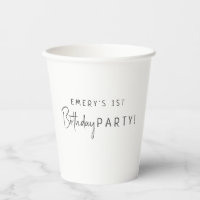 Fête d'anniversaire minimaliste et neutre pour les