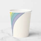 Gobelets En Papier Fête d'anniversaire Pastel Rainbow (Verso)