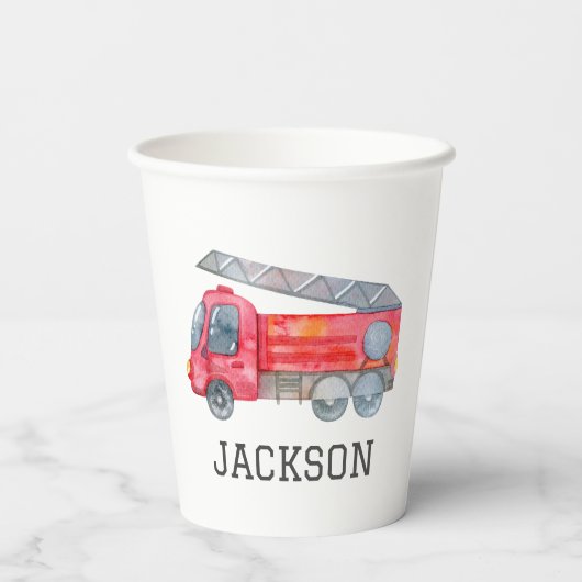 Gobelets En Papier Fête d'anniversaire personnalisée pour camions à f (Verso)