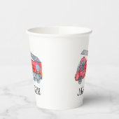 Gobelets En Papier Fête d'anniversaire personnalisée pour camions à f (Gauche)