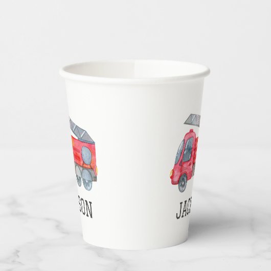 Gobelets En Papier Fête d'anniversaire personnalisée pour camions à f (Gauche)