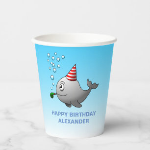 Gobelets En Papier Fête d'anniversaire Piscine