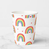 Gobelets En Papier Fête d'anniversaire Rainbows et Hearts (Gauche)