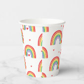 Gobelets En Papier Fête d'anniversaire Rainbows et Hearts (Droite)