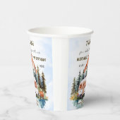 Gobelets En Papier Fête d'anniversaire rustique de Camping Mountain (Droite)