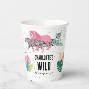 Gobelets En Papier Fête d'anniversaire sauvage Jungle Animaux Anniver