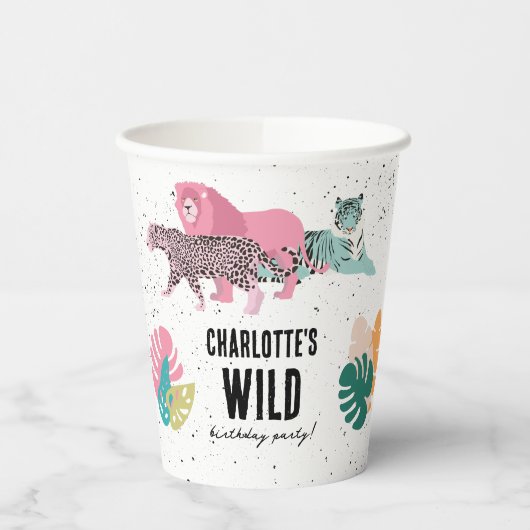 Gobelets En Papier Fête d'anniversaire sauvage Jungle Animaux Anniver (Gauche)