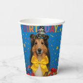 Gobelets En Papier Fête d'anniversaire Sheltie (Verso)