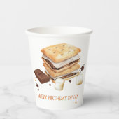 Gobelets En Papier Fête d'anniversaire S'mores (Recto)