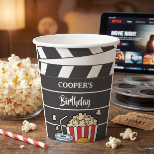 Gobelets En Papier Fête d'anniversaire soirée cinéma pour garçons