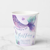 Gobelets En Papier Fête d'anniversaire sous la mer (Verso)