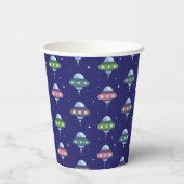 Gobelets En Papier Fête d'anniversaire UFO Space (Verso)