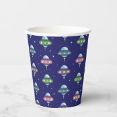 Gobelets En Papier Fête d'anniversaire UFO Space (Recto)