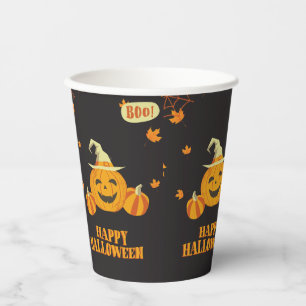 Gobelets En Papier fête d'automne citrouille halloween