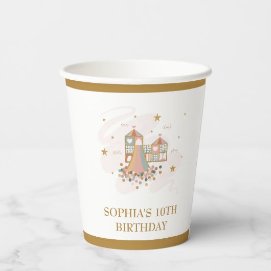 Gobelets En Papier Fête d'aventure en terrain de jeu (Verso)