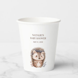 Gobelets En Papier Fête de Baby Shower Hérisson Mignon Bébé