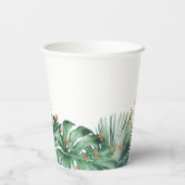 Gobelets En Papier Fête de Bachelorette moderne Tropical & Diamond (Verso)