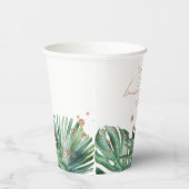 Gobelets En Papier Fête de Bachelorette moderne Tropical & Diamond (Droite)