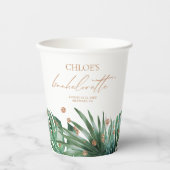 Gobelets En Papier Fête de Bachelorette moderne Tropical & Diamond (Recto)