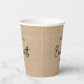 Gobelets En Papier Fête de Bachelorette Simple Kraft Rustique (Droite)