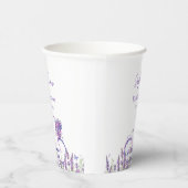 Gobelets En Papier Fête de Bébé à Vélo Fleur de Lavande (Droite)