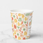 Gobelets En Papier Fête de Bébé d'Automne à la Courge (Droite)