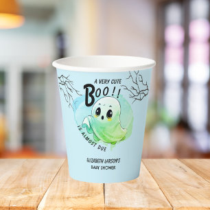 Gobelets En Papier Fête de bébé Halloween thème bleu pour un adorable