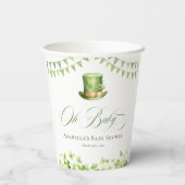Gobelets En Papier Fête de bébé Saint-Patrick Trèfle Vert Charme Chan (Verso)