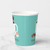 Gobelets En Papier Fête de bombe au chocolat chaud turquoise (Droite)