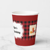 Gobelets En Papier Fête de camping personnalisée (Verso)