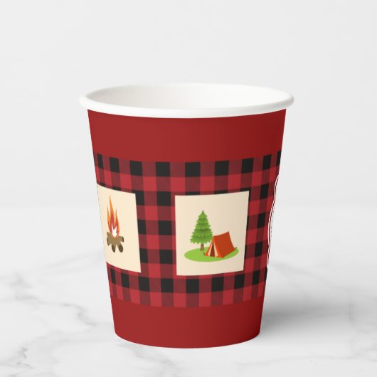 Gobelets En Papier Fête de camping personnalisée (Recto)