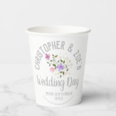 Gobelets En Papier Fête de fête pour un baptême (Verso)