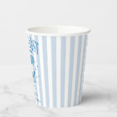 Gobelets En Papier Fête de fiançailles côtière moderne cocktail bleu (Gauche)