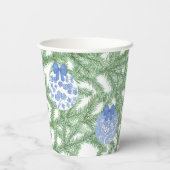 Gobelets En Papier Fête de fiançailles de Noël Monogramme (Verso)