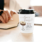 Gobelets En Papier Fête de Fiançailles Espresso Martini L'Amour Est D