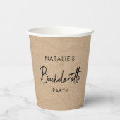 Gobelets En Papier Fête de Fiançailles Simple Kraft Rustique (Verso)