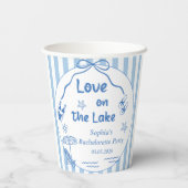 Gobelets En Papier Fête de Fiançailles sur le Lac (Verso)