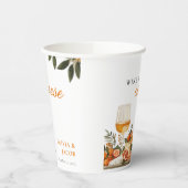 Gobelets En Papier Fête de fiançailles vin et fromage (Gauche)