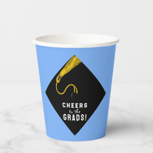 Gobelets En Papier Fête de fin d'études Bleu clair