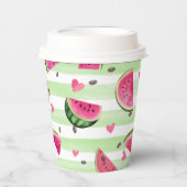 Gobelets En Papier Fête de fruits d'été Pink Watermelon (Recto)