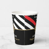 Gobelets En Papier Fête de graduation des pompiers Drapeau mince de l (Droite)