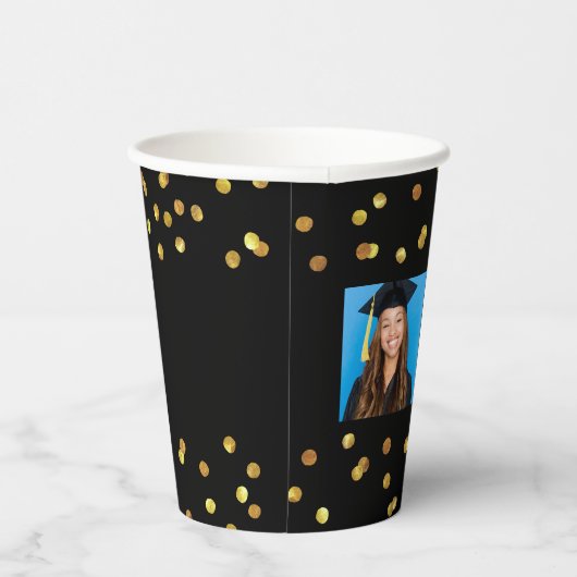 Gobelets En Papier Fête de graduation photo moderne et élégant (Droite)