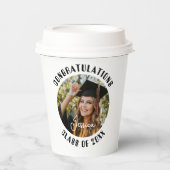 Gobelets En Papier Fête de graduation Sweet Personnalisé Photo et nom (Recto)