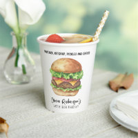 Fête de hamburger aquarelle Anniversaire