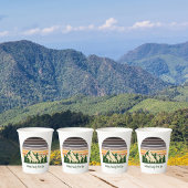 Gobelets En Papier Fête de la forêt verte personnalisée