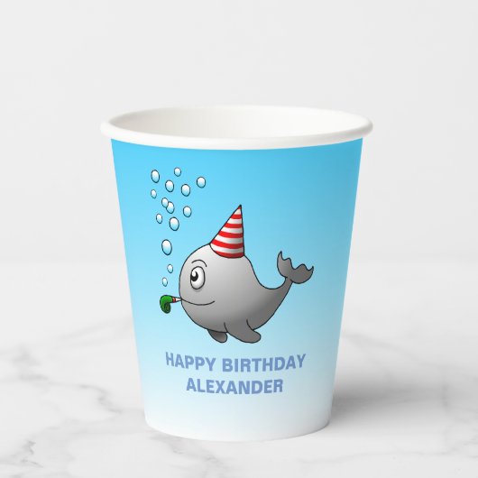 Gobelets En Papier Fête de la piscine (Recto)