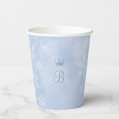 Gobelets En Papier Fête de la princesse d'hiver | Château Bleu et Or (Verso)