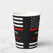 Gobelets En Papier Fête de la retraite des pompiers rustiques (Gauche)